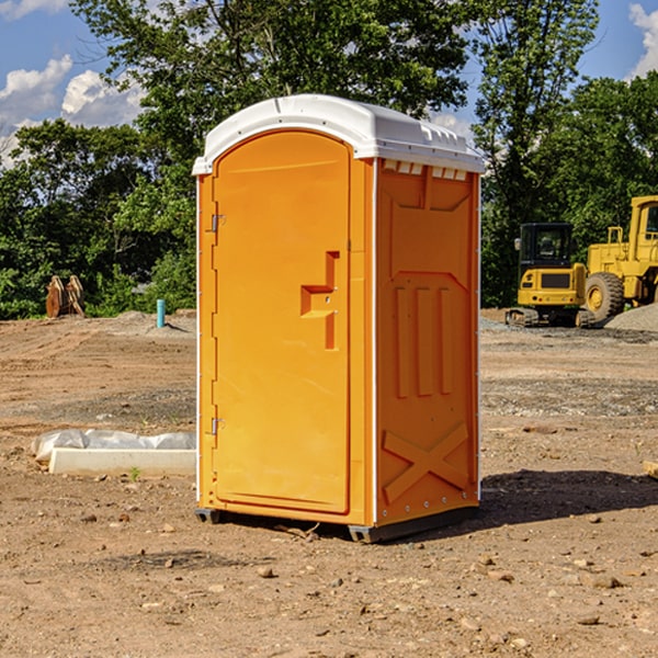 how often are the portable restrooms cleaned and serviced during a rental period in Coeymans